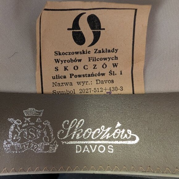 Lightly Worn Grey PolkaP Davos Fedora - Polish made, size 57 (fits like 56) - Picture 6 of 7